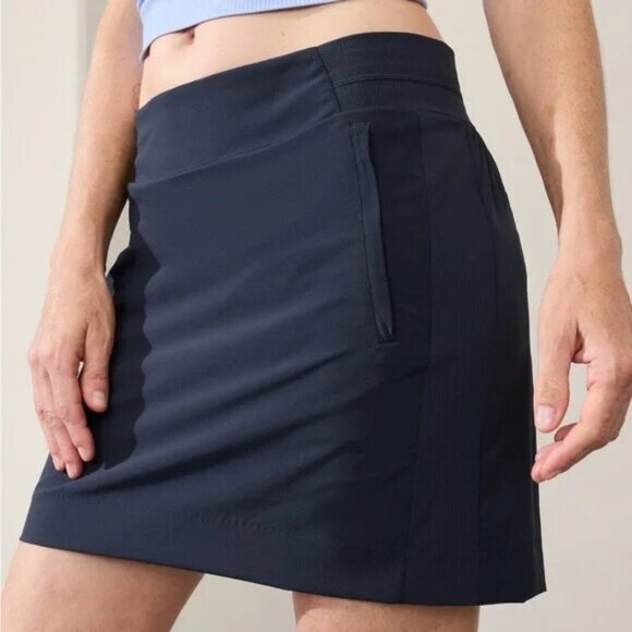 Athleta Dresses & Skirts - ATHLETA BLACK BROOKLYN SKORT 16 INCHES TRAVEL PICKLEBALL OUTDOOR SPORTS SIZE 2